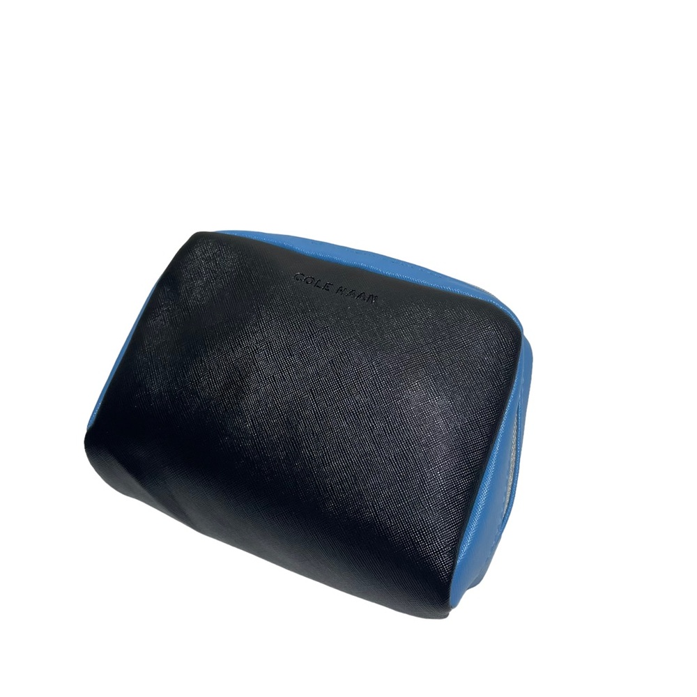 Cole Haan American Airlines Amenities Bag EMPTY Travel Zip Around Blue Black
